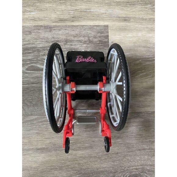 Barbie Doll Red Wheelchair dollhouse brakes work, - Picture 9 of 9